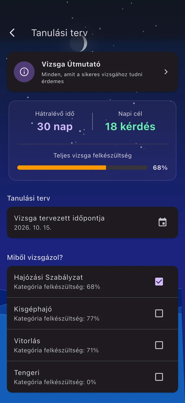 Hajóra fel! Személyre szabott tanulási terv és felkészültség