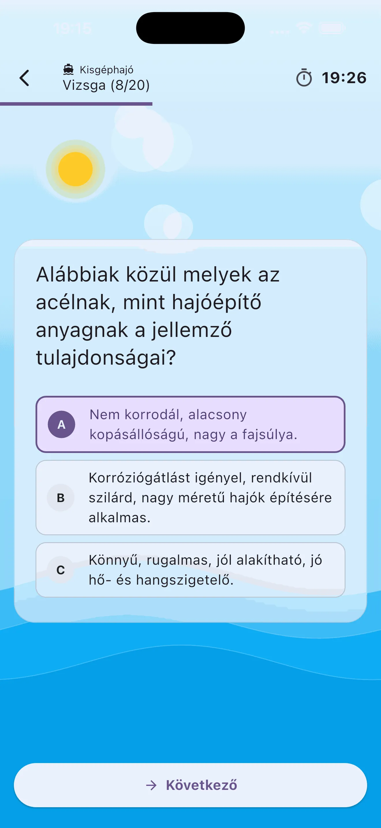 Hajóra fel! app – próbavizsga indítása