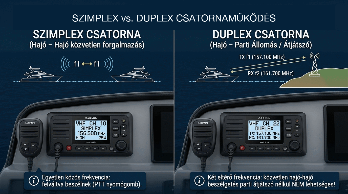 Szimplex és Duplex rádiócsatornák működési elve
